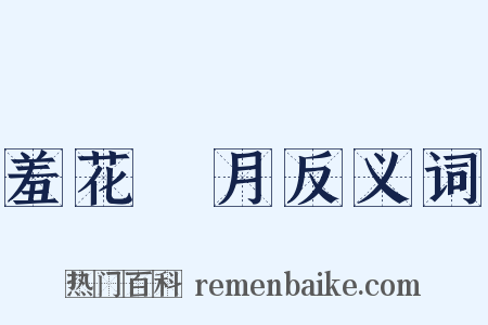 羞花閉月反义词是什么意思的图片
